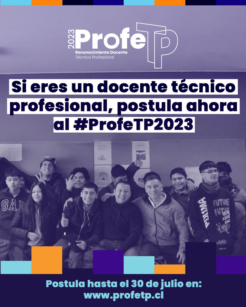 elobservatodo's tweet photo. ONG Canales convoca a los docentes técnicos profesionales de todo Chile a participar de la segunda versión del Reconocimiento ProfeTP. Así que si eres un #ProfeTP o conoces a un docente TP, podrás postular hasta el 30 de julio" 👉 https://t.co/FssIdFWlPj https://t.co/ZOXW4palhk