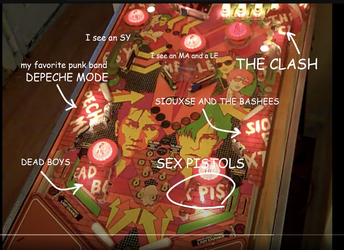 dumb_records's tweet photo. taking a closer look at the PUNK pinball (1982) playfield today, I am not sure why this game is not in ourcade https://t.co/wNReEk8SnA