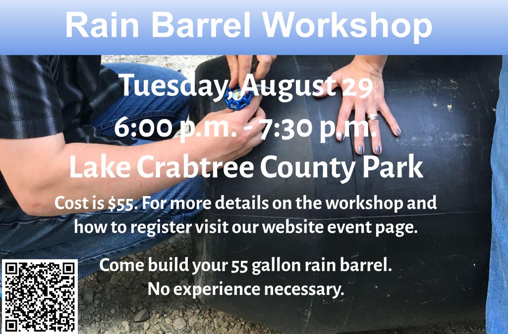 Join us for a Rain Barrel Workshop. Participants will leave with a  Rain Barrel &amp; Installation Kit. Space is limited, so early registration is encouraged.  Click the link below for more information.

weplantitforward.org/.../rain-barre…...
#weplantitforward #weplanttrees #environmentfriendly