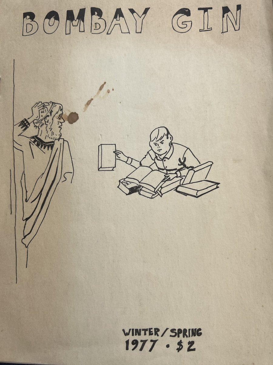 CarolinaEbeid's tweet image. I found a bunch of poetry zines someone sold to Back of Beyond bookstore in Moab, UT.  Felt like a treasure trove especially after hearing a talk by @SextusVKatz at @kerouacschool in June. 

#bombaygin #annewaldman #zines