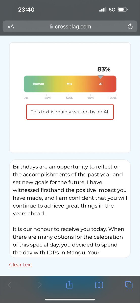 bernarddoro's tweet photo. @CalebMutfwang Your AI detection score is 83% 
Please write it yourself next time Mr Governor https://t.co/RZArNvT3Eo