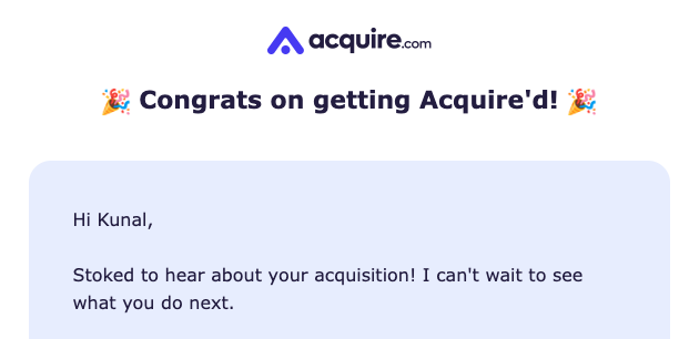 kgmodi's tweet photo. From idea to acquisition in just over three months. 

I'm excited to announce that https://t.co/Dq6Vao3OZ1 has been acquired.

PlaylistGeniusAI was my first app after I quit my full-time job at Amazon earlier this year.  

The journey is just getting started!

@acquiredotcom / @agazdecki have made the process very simple.