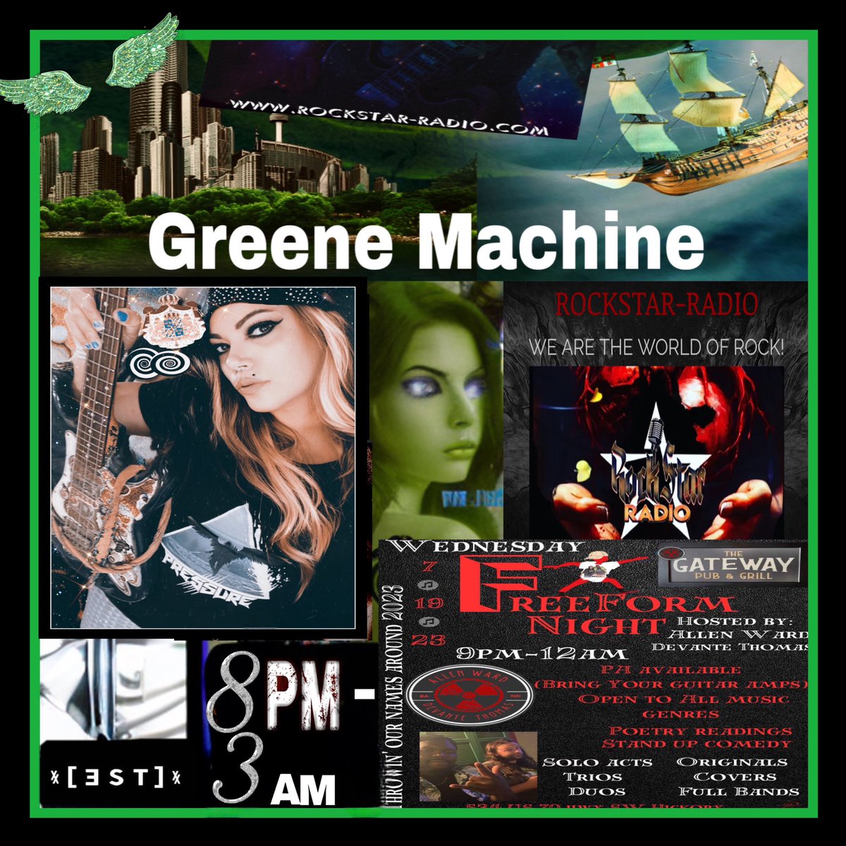 TheBADGIRLROCKS's tweet photo. Tonight at 8pm est
#GreeneMachine
#RockStarRadioStation
https://t.co/rv2clEmgqC https://t.co/0FovMBgWwi