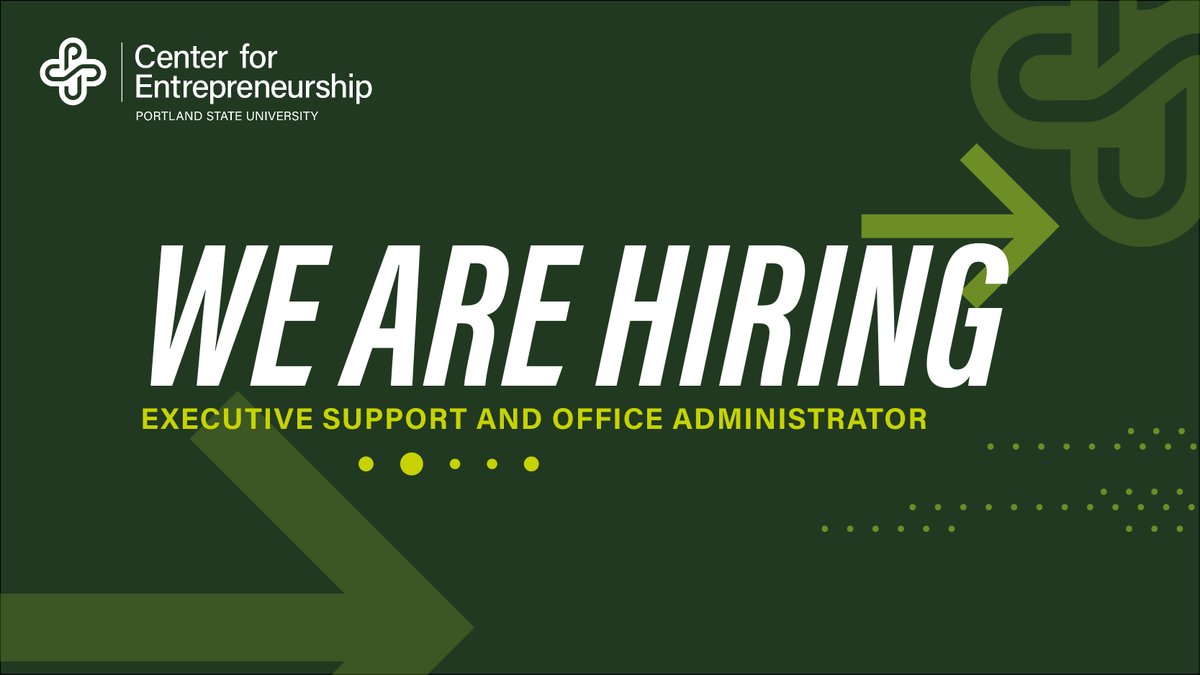We are hiring; Research and Graduate Studies is seeking a full-time Admin to help the executive team and support innovation students. Join the team as an Executive Support and Office Administrator. Apply here 👇jobs.hrc.pdx.edu/postings/42123