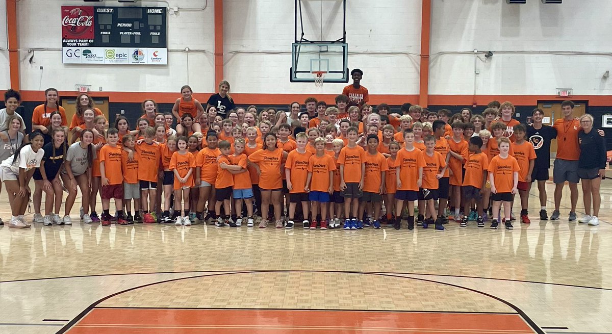 LenoirCityHoops's tweet photo. First Annual Panther Basketball Academy Camp has been great. 🏀It’s been a fun week so far with over 70+ kids in attendance! We will finish strong tomorrow! 💪🏽 Proud of both our boys and girls programs for pouring into their community. 🧡 #LenoirCityHoops #Serve https://t.co/rTjDoN4yKt