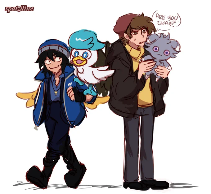 Here's the completely expected from me QSMP Pokemon AU, only q!tntduo for now #qsmp #qsmpfanart #quackityfanart #wilbursootfanart