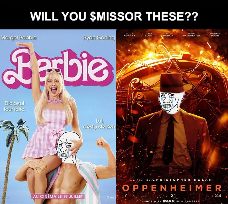 After grabbing a bag of $MISSOR 🍿 which summer blockbuster will you see?? #memecoin #altcoins 
#BarbieMovie #OppenheimerMovie