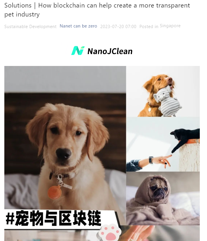 Eric_4152's tweet photo. #NanoJclean (#Vechain in China) provides a #Blockchain solution for the #pet industry, featuring:
- Secure food origin tracking system for pet food brands.
-Provides #NFC tags for pets, ensuring authenticity and traceability of detailed upbringing, buy-sell, medical records,..etc https://t.co/aPECWWsdik