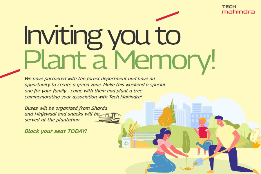 vrindapisharody's tweet photo. #TechMPune folks on my timeline.. Inviting you to plant a memory (and er have an outing with your family) this weekend! Write in..

@kalpanadivadkar @techmahindracsr 
#Sustainability 
#LoveToBeTechM @tech_mahindra https://t.co/K5LnHepnZu