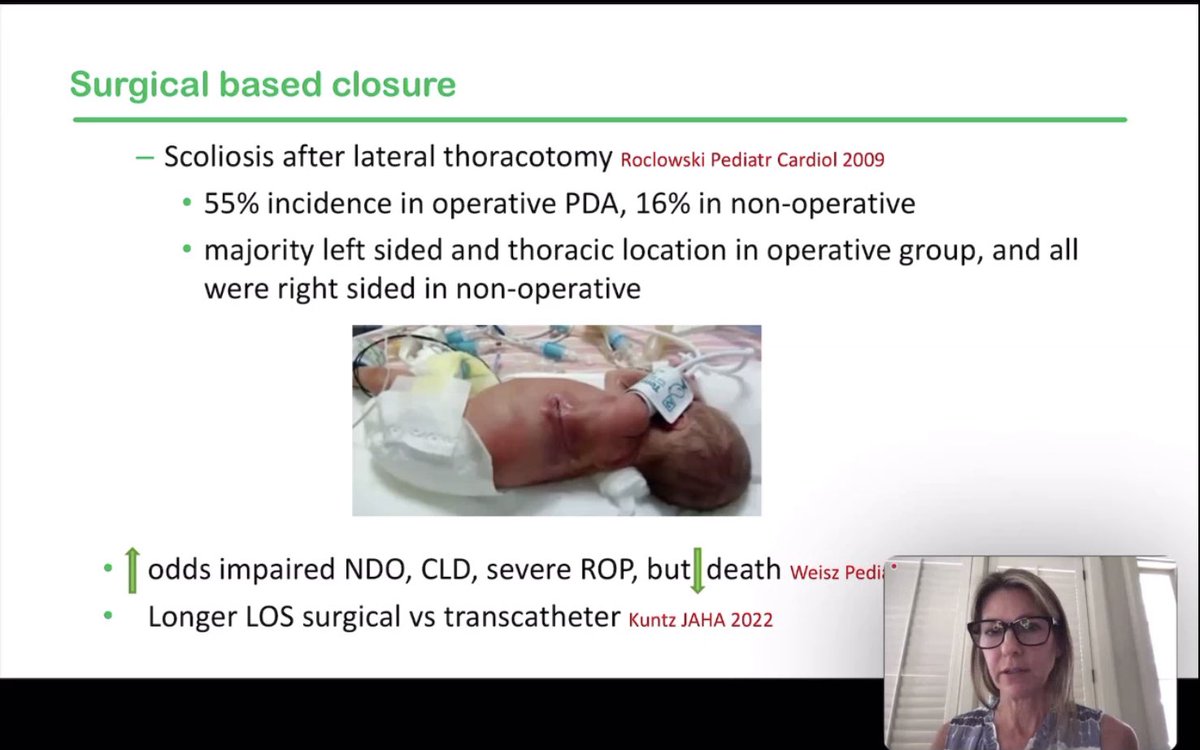 songMD's tweet photo. #NeoPDA morphology changes at 32w PMA, regardless of GA,➡️ shorter/fatter, making it harder for TC occlusion device to stay in place as ⬆️ age.
TCPC assoc w/ ⬇️ or NO post-opt opioid need, &amp; NO post-ligation scoliosis risk 
#LifeLongLearning
#NeoGR https://t.co/uLTwhQfToh