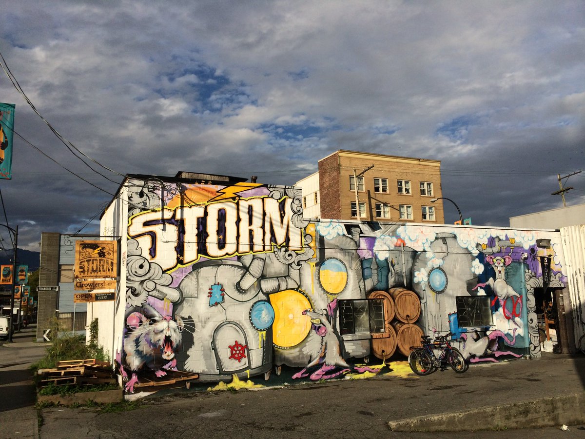 After 10 years of this colourful mural welcoming folks into Storm, we have been notified by the city that it is violating bylaws and must be removed. 

Come down to Storm over the next month to take one more photo with pals or selfie with this iconic part of our brewery. #eastvan
