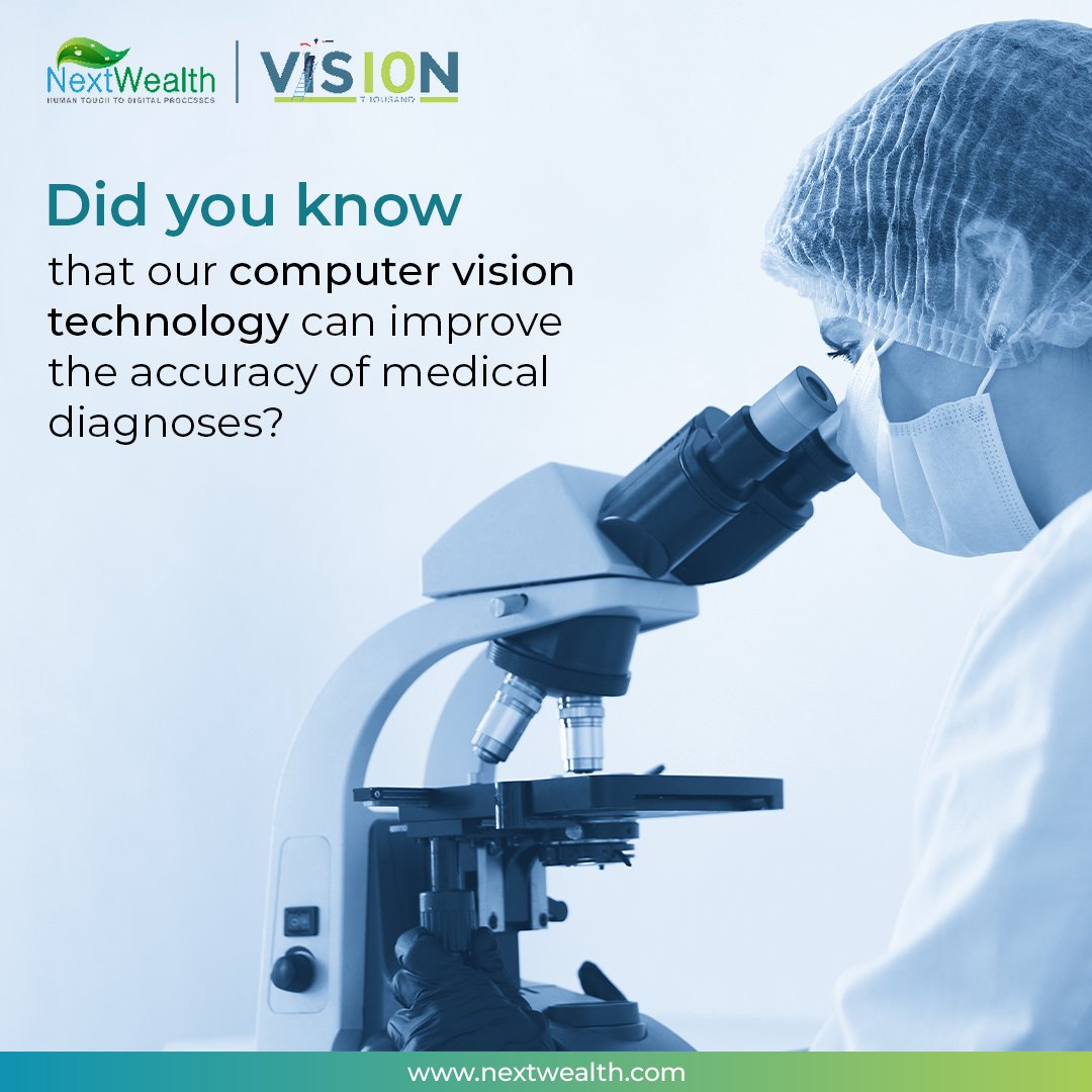 NextWealth's tweet image. Unlocking the Potential of Computer Vision by Improving Medical Diagnoses by image annotation for Better Patient Outcomes.
#NextWealth #computervision #imageannotation #medicaldiagnosis #accuracy #artificialintelligence #artificialintelligencetechnology #machinelearning