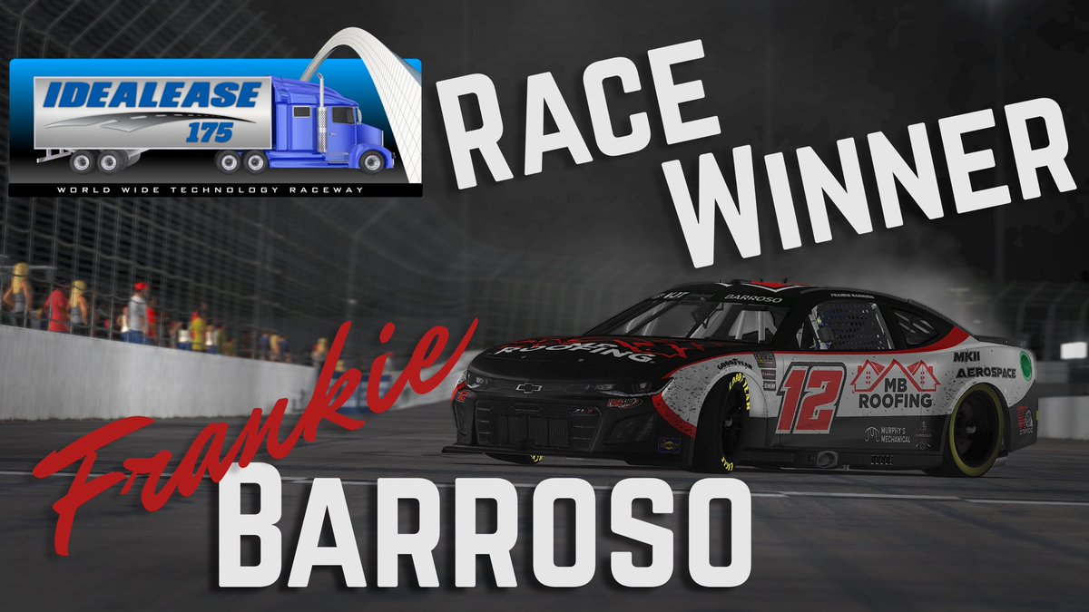 WickediRacing's tweet photo. After a LONG race and alot of yellow flags:

Frankie Barroso toughs it out!!

3 races, 3 winners!
Can we get a new winner every race?

Pocono next week!!! https://t.co/UWyZzPCoCN