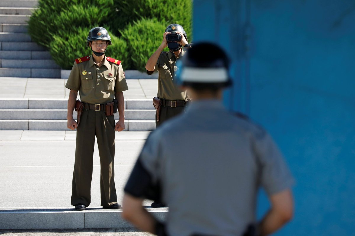 Global_Mil_Info's tweet photo. An U.S. official to CNN confirmed that Private Travis King, the U.S. soldier who darted into North Korea, was hurried into a van and driven away by North Korean guards.

It is not being ruled out that North Korea had prior knowledge of his intention to cross the border.

North Korea has yet to acknowledge or respond back to U.S. officials.