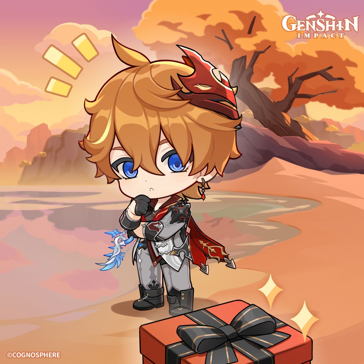 GenshinImpact's tweet photo. Happy Birthday, Tartaglia!

"Not bad! A duel is all I could have wished for on my birthday."
"Oh? You mean this is my actual present?"

Participate in Tartaglia's birthday event: https://t.co/fx90WCQDDX

#GenshinImpact #Tartaglia https://t.co/EZqFdyKZFc