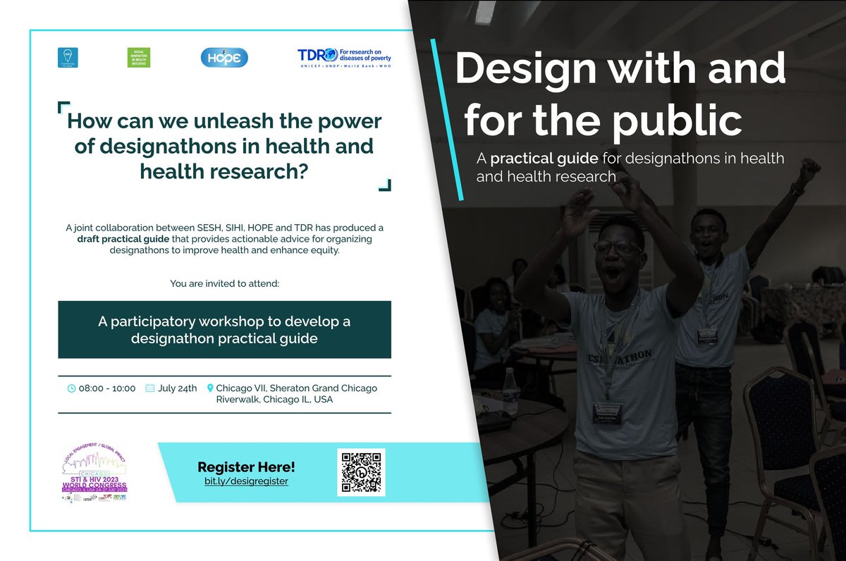 How can we unleash the power of designathons in health and health research?You are invited to attend: A participatory workshop to develop a designathon practical guide.@isstdr Register Here! bit.ly/desigregister
