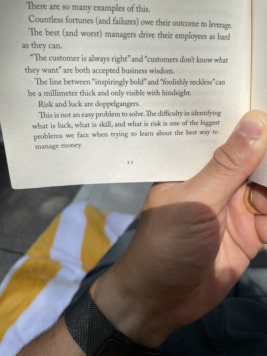 Loads of wisdom from <a href="/morganhousel/">Morgan Housel</a> in his book “The Psychology of Money”. Highly recommend.