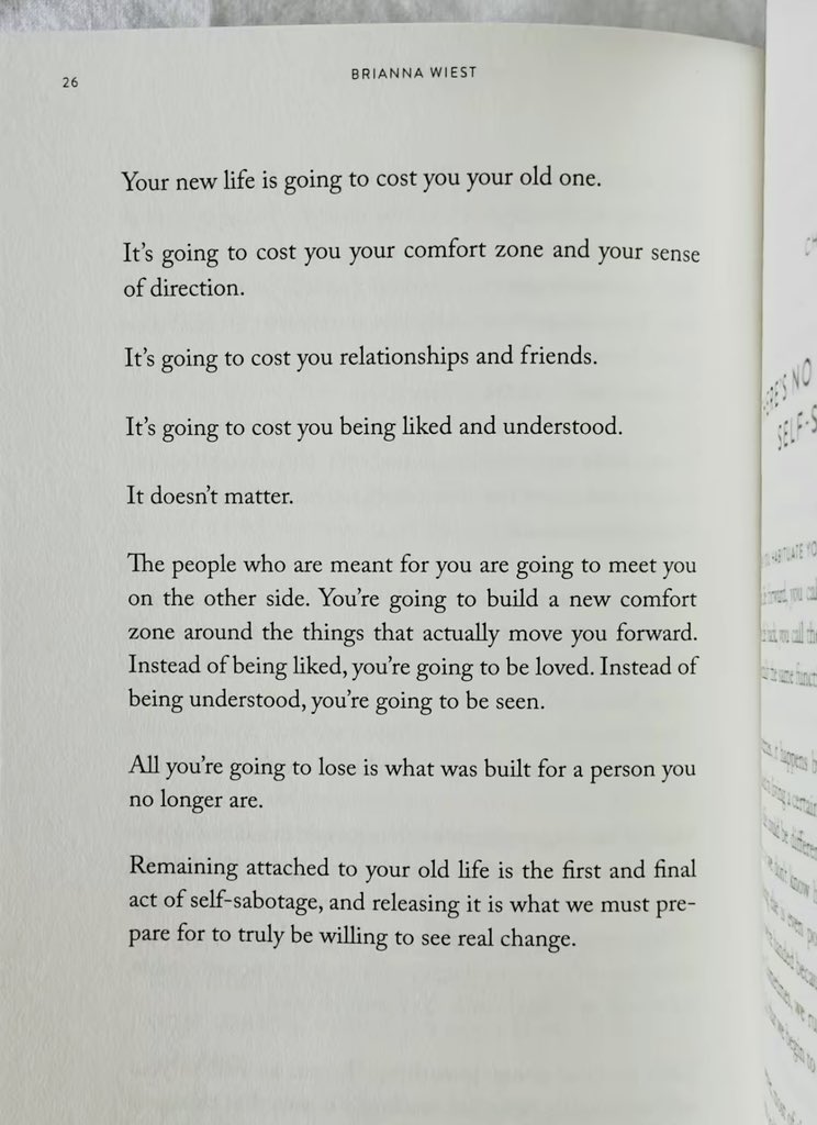 your new life is going to cost you your old one