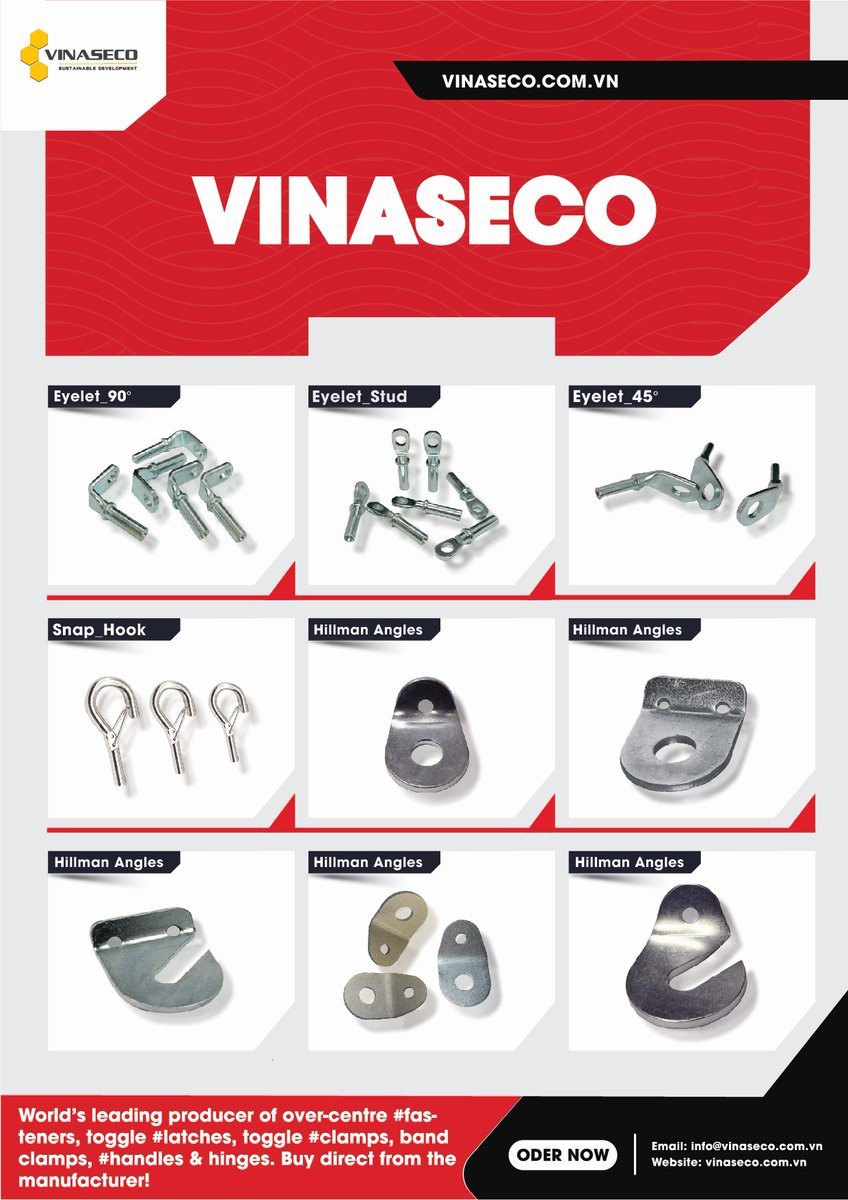 VinasecoLtd's tweet photo. In Vietnam, these are some of the main products we are exporting, contact the manufacturer at: https://t.co/FXTBk2G7dq
#hillmanANGLES #SNAPHOOK https://t.co/YGouMiuocH