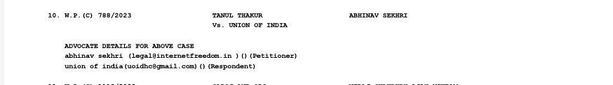 #HearingAlert: Justice Subramonium Prasad of the Delhi HC will hear @Plebeian42 's petition challenging the blocking of his satirical website - Dowry Calculator -  as Item No. 10 today. We will update you after the hearing. (1/2) https://t.co/iGkwvCkRuS