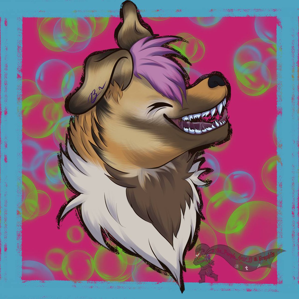 Graphit90234406's tweet photo. Sorry it's been awhile! 
Here's the finished commission I got while at #fureh2023 from @Nixie_DRS 😁

#furryart #digital #digitalart #furryartist https://t.co/zruDYp0IF7