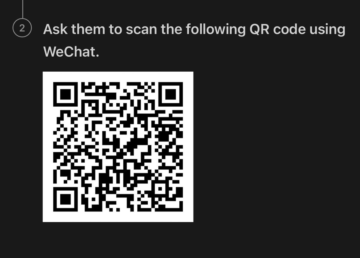 OhItsFeLickz's tweet image. Please help me Scan this :)))
#wechat #WechatScan