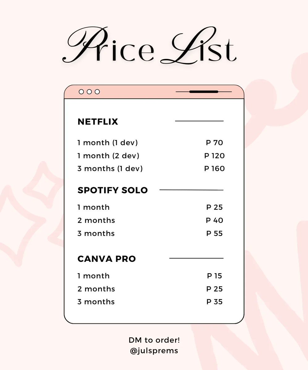 julsprems's tweet photo. premium accounts available 🌷
💌 dm to avail !

wts lfb ph prem account acc netflix nf solo shared profile prof spotify canva pro disney plus disney+ youtube yt music via inv invite cheap mura legit warranty https://t.co/yzuxMbhmb0
