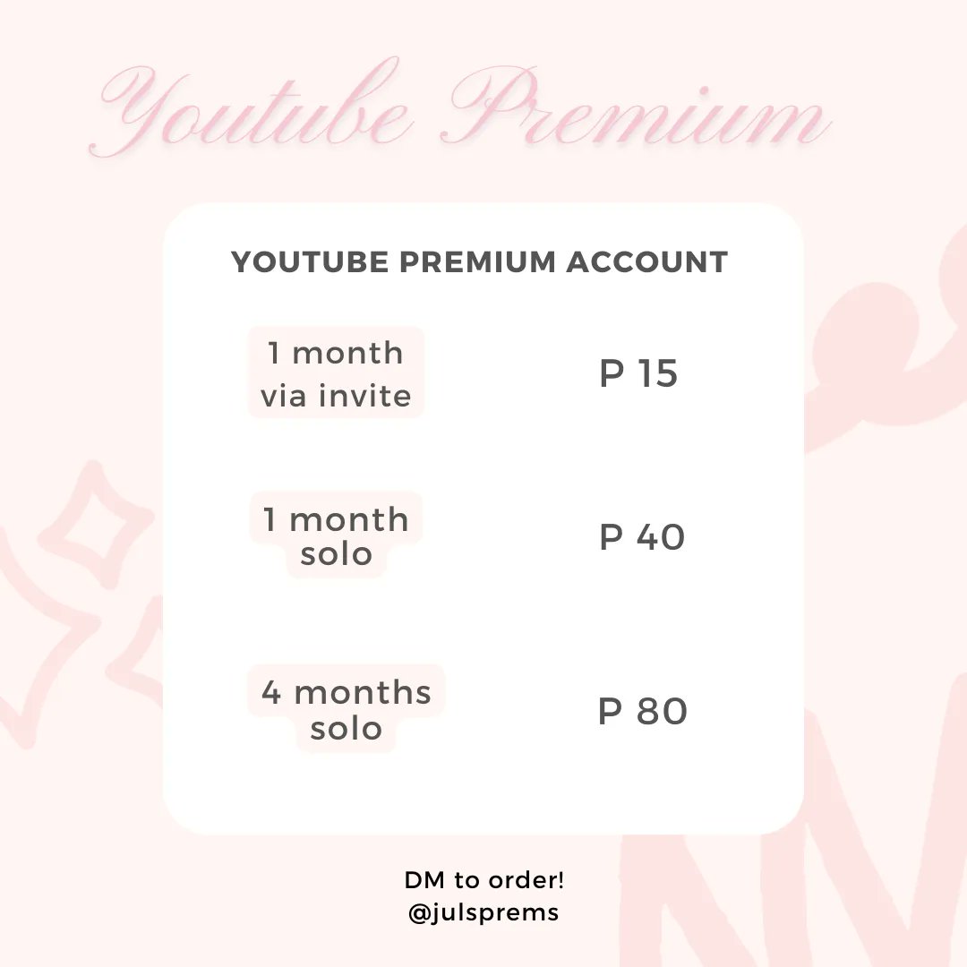 julsprems's tweet photo. premium accounts available 🌷
💌 dm to avail !

wts lfb ph prem account acc netflix nf solo shared profile prof spotify canva pro disney plus disney+ youtube yt music via inv invite cheap mura legit warranty https://t.co/yzuxMbhmb0