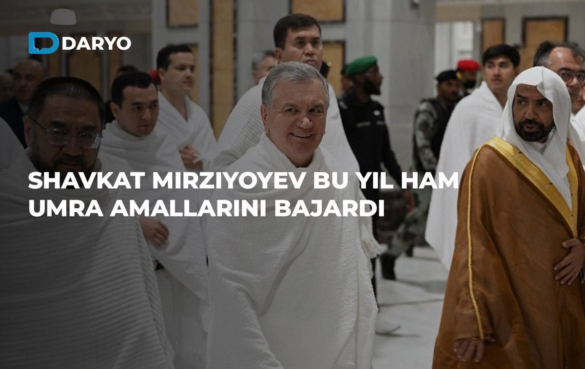 daryo_uz's tweet photo. Shavkat Mirziyoyev bu yil ham umra amallarini bajardi (foto)
Batafsil — https://t.co/c0E9Loomfp
#Umra #Shavkat_Mirziyoyev #Arabiston https://t.co/VH0eUqMjm3