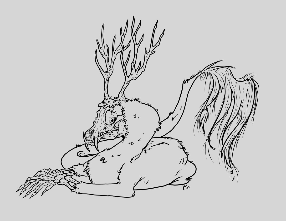 Kaylar026's tweet photo. Wip of my Forest guardian creature https://t.co/WSr5Gzy24J
