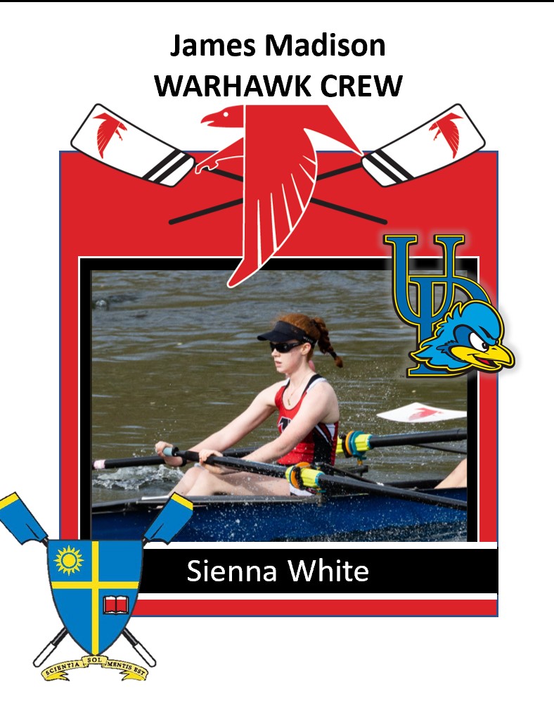 Congratulations to our very own Sienna White, Warhawk Crew Alumni (23') who recently rostered as a Division 1 Crew Athlete at the University of Delaware! We are absolutely thrilled for Sienna as she takes her rowing to the next level. GO BLUE HENS!