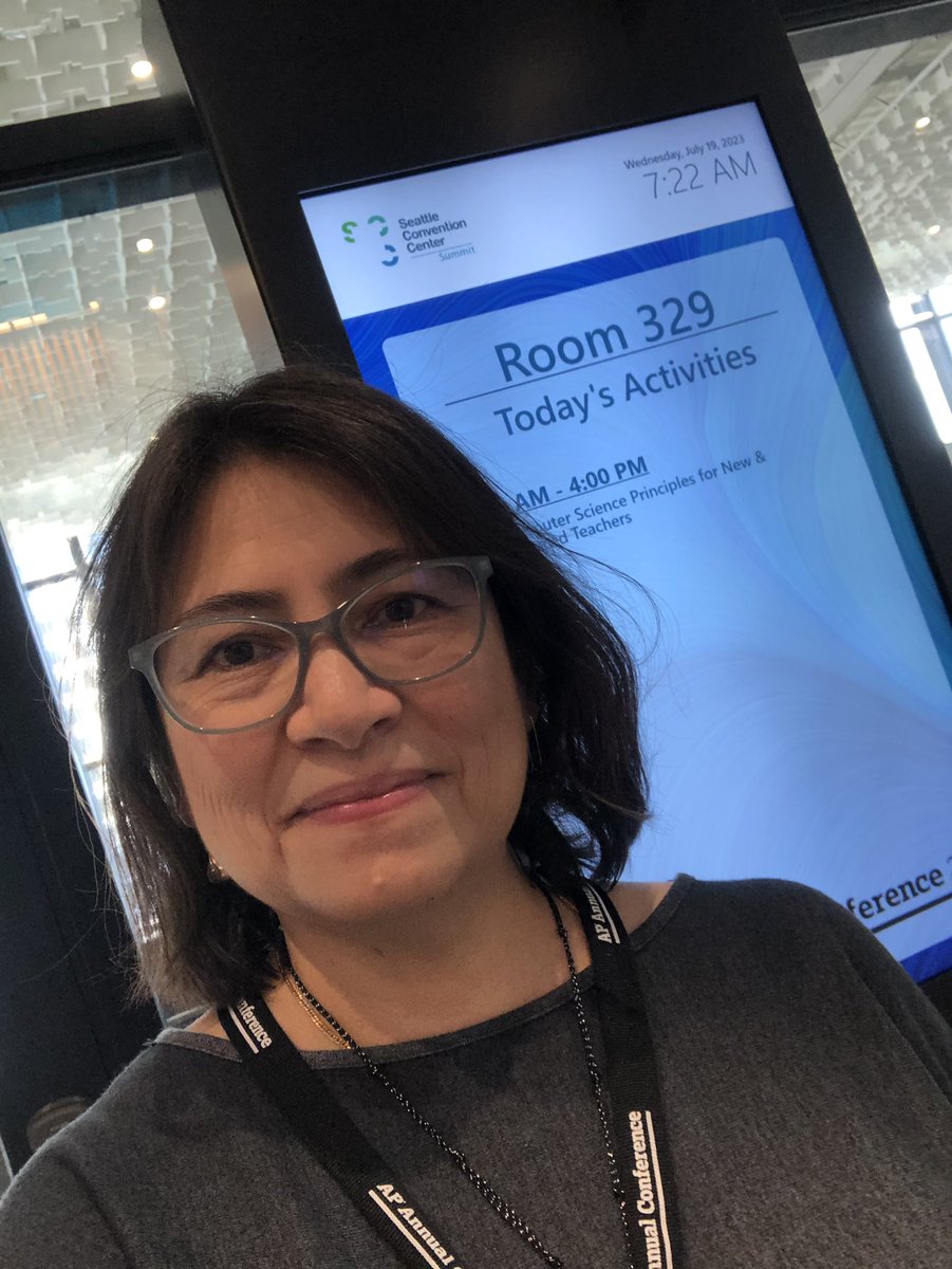 perlamw's tweet photo. Quick trip to Seattle for the 2023 #AP_Conf.  Thanks to the wonderful teachers who spent their day with me at the CSP workshop.  CSP teachers are amazing!!! Humbled and honored! https://t.co/Yd0Jp1y1QA