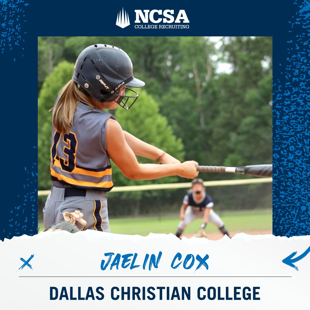 Congrats to CF <a href="/CoxJaelin/">Jaelin Cox</a>   on her decision to commit to play softball at Dallas Christian College   #NCSAcommit <a href="/NCSA_Softball/">NCSA Softball</a>