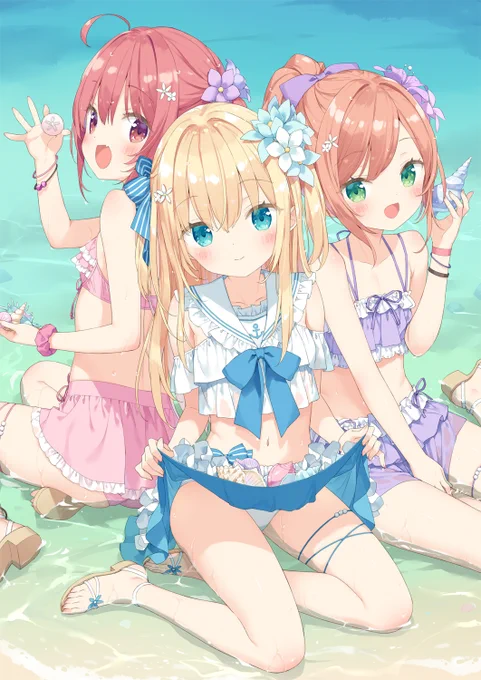 それと夏コミで出すタペストリーはこんな感じになりました! 少しでも涼しい気持ちになってもらえれば幸い!