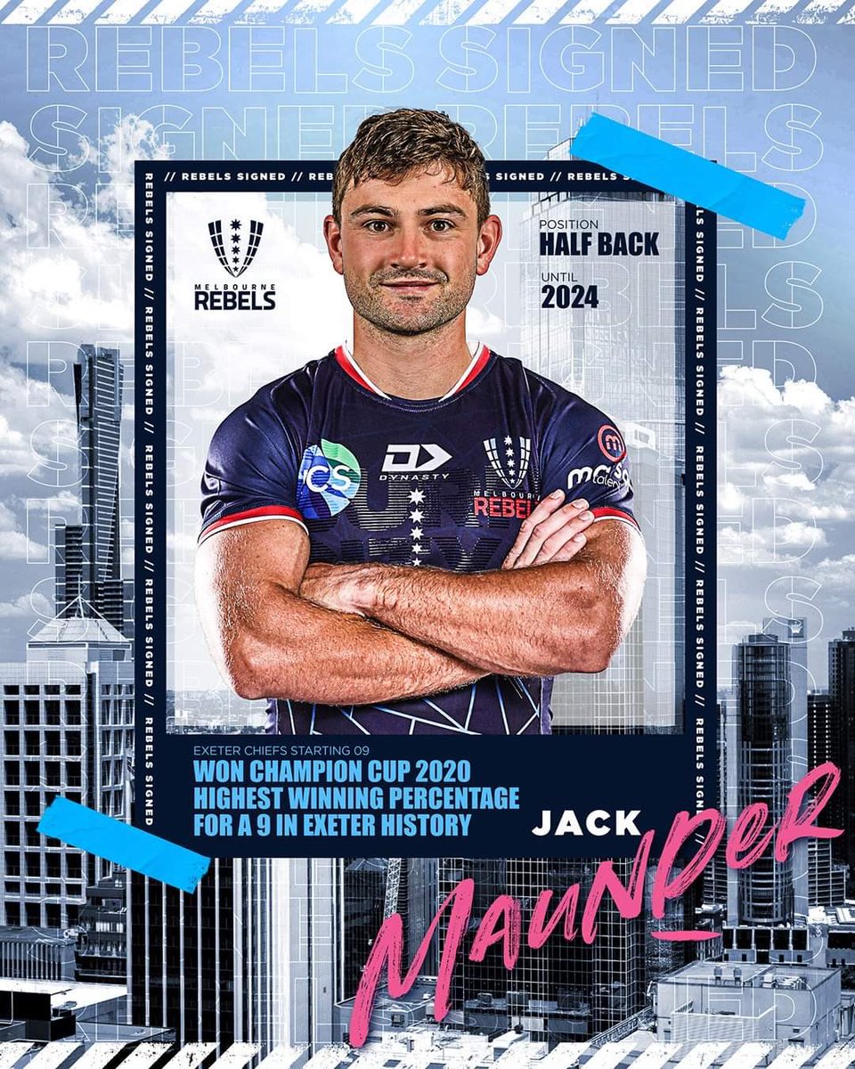 MelbourneRebels's tweet photo. Melbourne Calling 🇬🇧

Welcome to Burn City, Jack Maunder 🤝

#BeARebel https://t.co/0RIlhMikrs