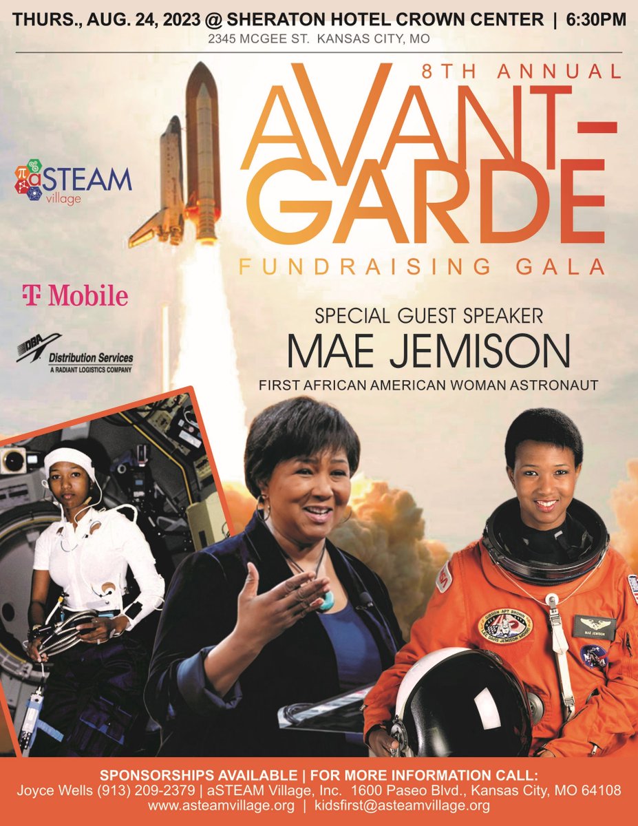 Please come join us to hear our keynote speaker - Dr. Mae Jemison and support a great organization.  We hope to see you there!