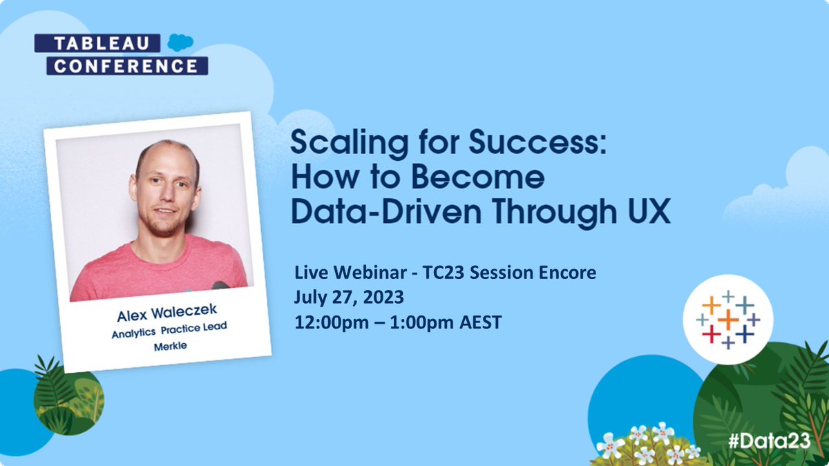 genetis's tweet image. I&apos;ll repeat my #UX session from #data23 in a @tableau webinar next week. If you are interested applying User Experience Design in your dev-process to become more data driven, register below.
Timing works for most of #APAC and even parts of the Americs.
invite.salesforce.com/scalingforsucc…