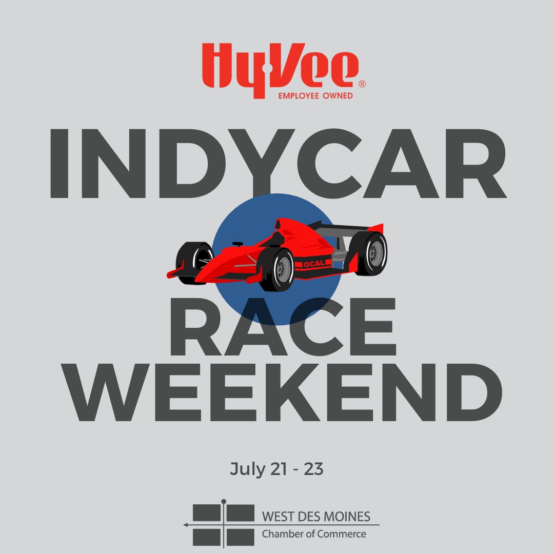 WDMCHAMBER's tweet photo. Start your engines!
INDYCAR returns to “The Fastest Short Track on the Planet,” July 21-23, 2023, for the Hy-Vee INDYCAR Race Weekend.
https://t.co/51yCouaHja
#HyVee #GoWestWDM #WDMstrong #DSMUSA https://t.co/WbFbeFFEZc