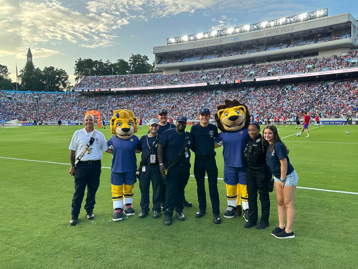 Chapel Hill Fire (@chapelhillfd) on Twitter photo We're ready for kickoff. ⚽️🏟️
<a href="/ChelseaFC/">Chelsea FC</a> <a href="/Wrexham_AFC/">Wrexham AFC</a> <a href="/UNC/">UNC-Chapel Hill</a> <a href="/ChapelHillPD/">Chapel Hill Police</a> We're ready for kickoff. ⚽️🏟️
<a href="/ChelseaFC/">Chelsea FC</a> <a href="/Wrexham_AFC/">Wrexham AFC</a> <a href="/UNC/">UNC-Chapel Hill</a> <a href="/ChapelHillPD/">Chapel Hill Police</a>
