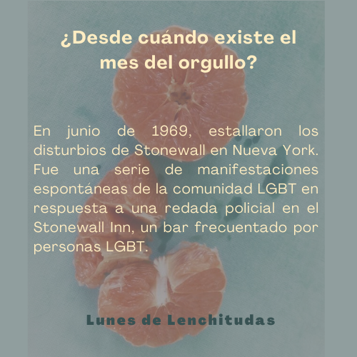 Lenchitudas's tweet photo. Sabemos que Junio es el mes del orgullo pero ¿cómo surgió? Te dejamos unos datos sobre este mes para seguir reconociendo la diversidad que existe este mes y todo el año

¿Ya sabías esta breve historia del mes donde se celebran las diversidades? https://t.co/PWpU0oaVsH