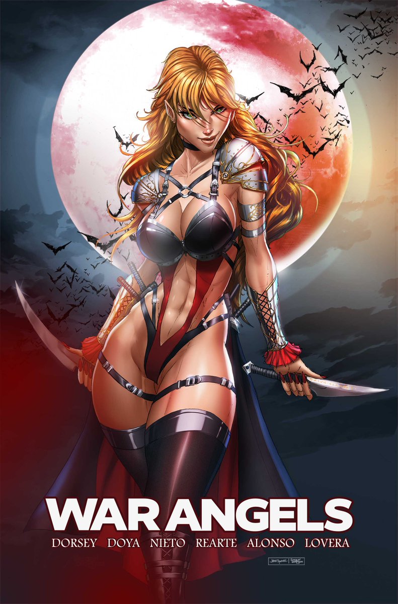 War_AngelsComic's tweet photo. Jamie Tyndall variant covers (paperback and hardcover) are now available on the War Angels Omnibus Vol 1 #Kickstarter 
https://t.co/FyYirPF7lW
#indiecomics #comicbooks #kickstartercomics #coverart #comicart #comics #WarAngels #MWPComics https://t.co/65QlWsykb6