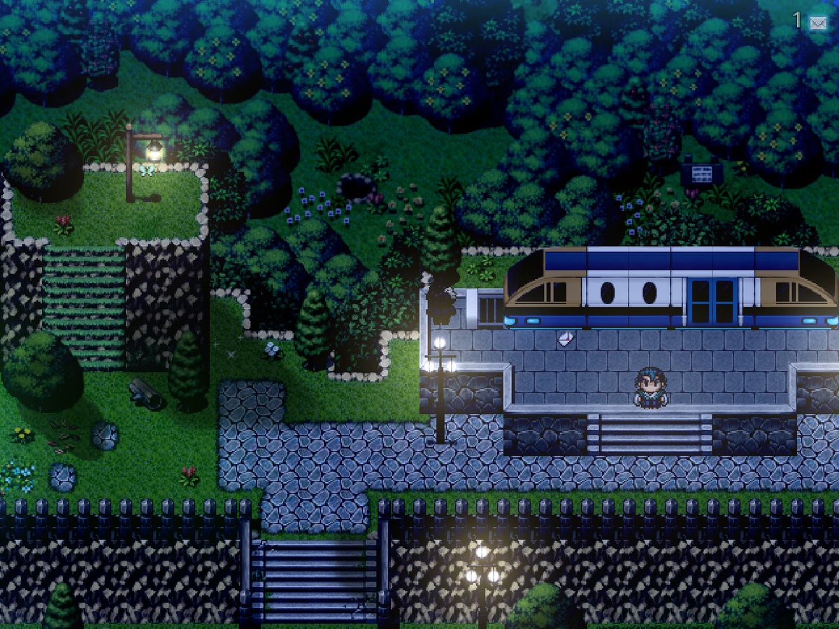 Updated the Station a bit! Better lighting than before, the background has been heavily expanded. Some more details added later on.

#rpgmaker | #vxace | #indiegamedev | #indiedev | #indiegame | #mapdesign