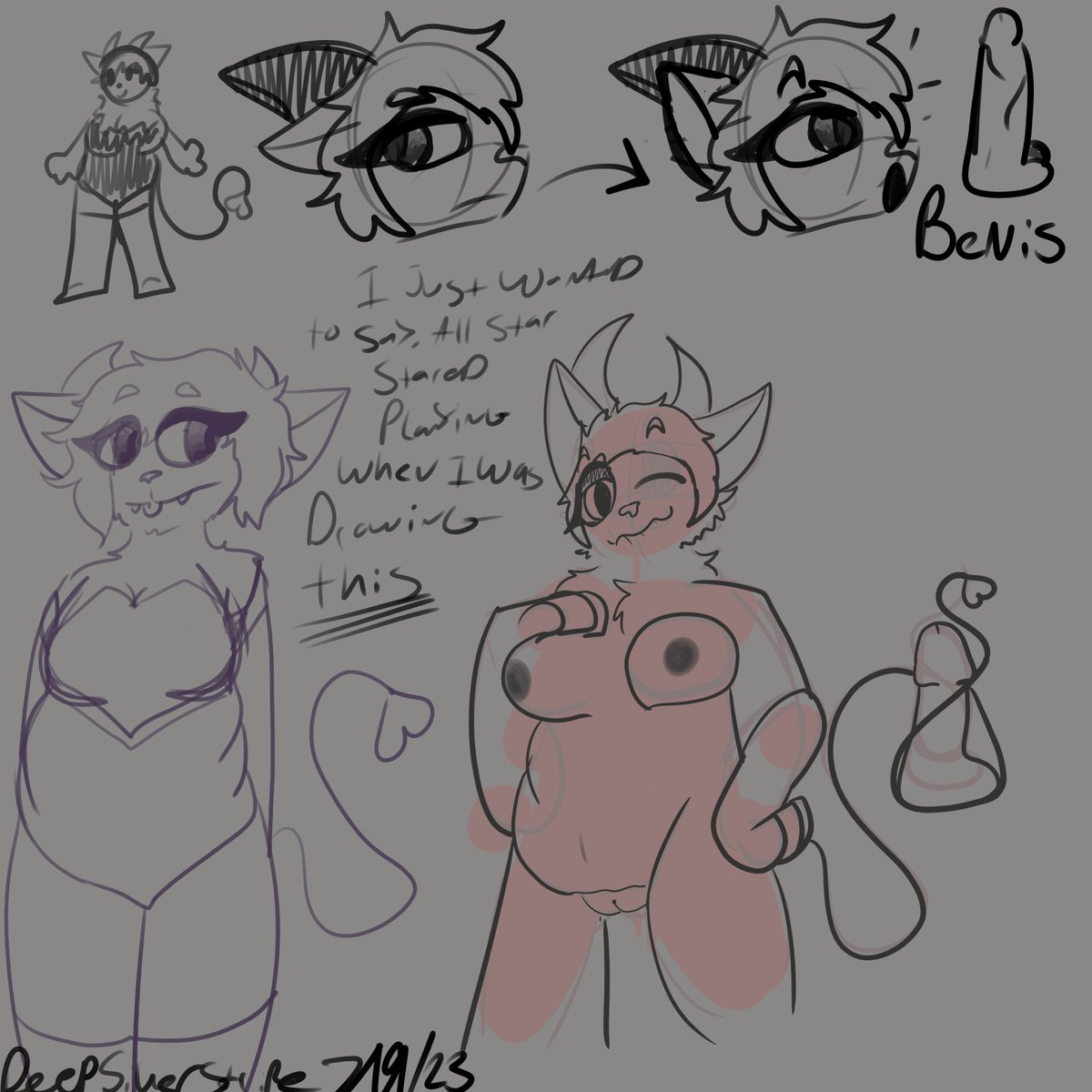 deepsilverstrip's tweet photo. Been a hot second

anyway heres some doodles. 
btw this isnt phobes. 
(7/19)
#NSFW #NSFWfurry #FurryNSFW https://t.co/EBxASDnSru