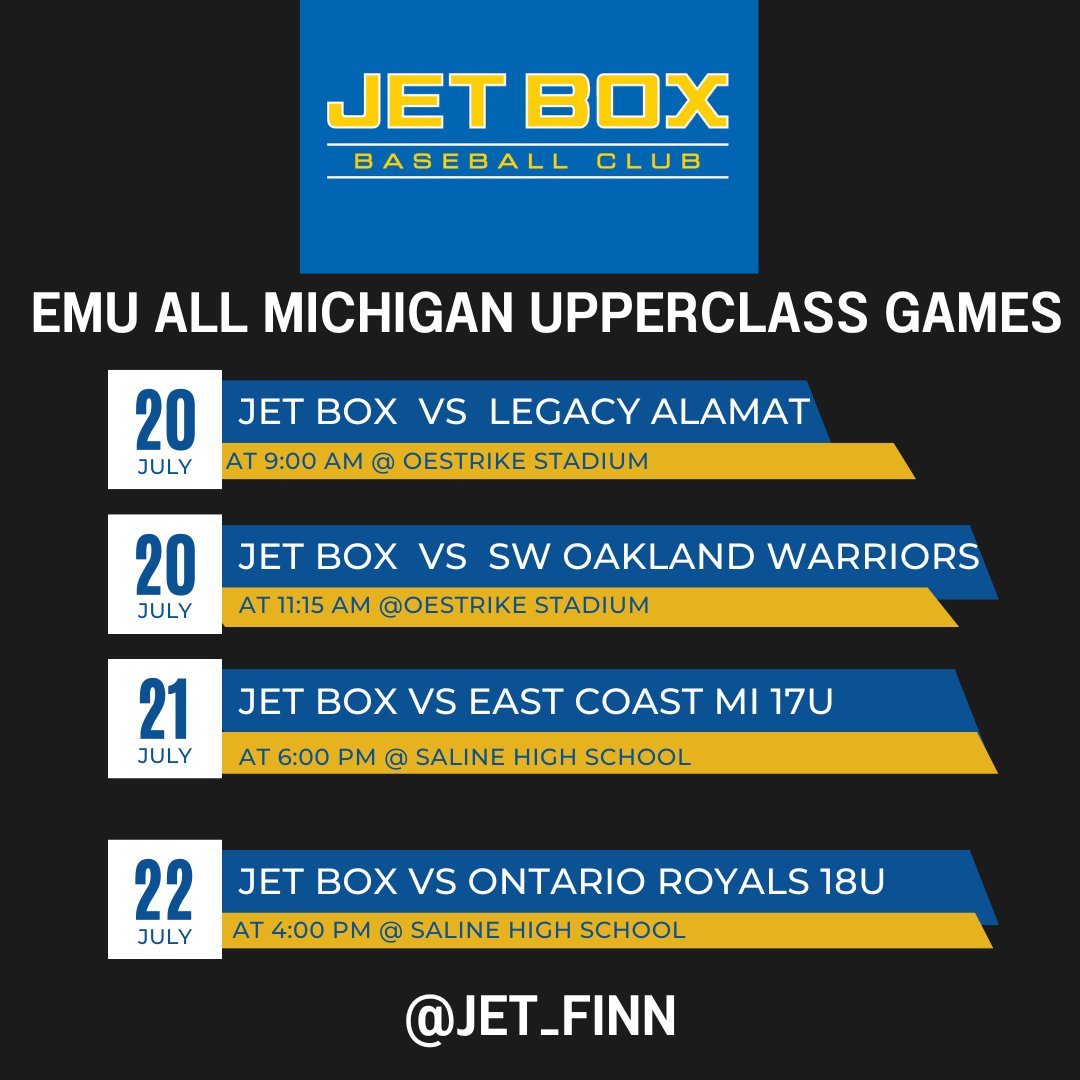 Alex Tushim (@alextushim) on Twitter photo Last tourney of the year for <a href="/jet_finn/">Jet Box - Finn</a> @ <a href="/EMU_Baseball/">EMU Baseball</a> <a href="/SalineHS/">Saline High School</a> <a href="/PastimeBaseball/">Pastime Tournaments</a> Last tourney of the year for <a href="/jet_finn/">Jet Box - Finn</a> @ <a href="/EMU_Baseball/">EMU Baseball</a> <a href="/SalineHS/">Saline High School</a> <a href="/PastimeBaseball/">Pastime Tournaments</a>