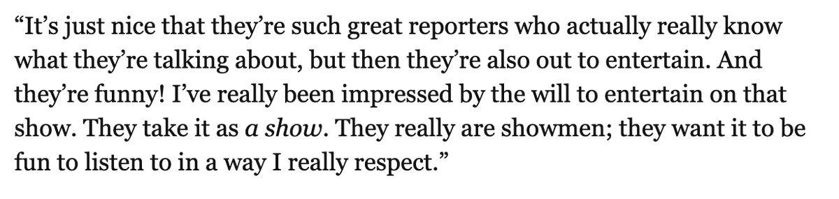 Generally allergic to praiseposting, but you gotta break the rule if IRA GLASS says your podcast is entertaining linkst.vulture.com/view/6318cb838…