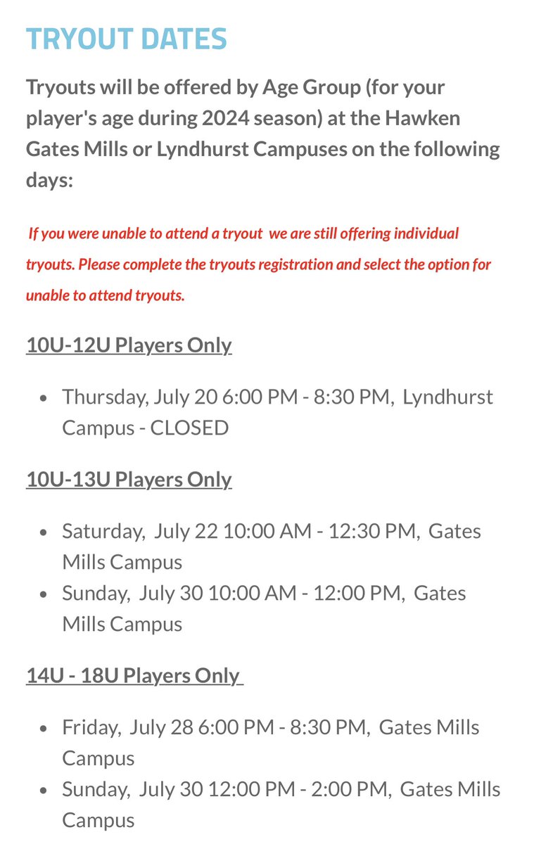 TRYOUT SEASON

Join the Tide for 2024 Baseball!

Head to OhioTide.com to register for one of five upcoming tryout sessions

See photo below for more details and visit the link above to register! <a href="/HawkenAthletics/">Hawks</a> <a href="/HawkCoach17/">Hawks Baseball</a>