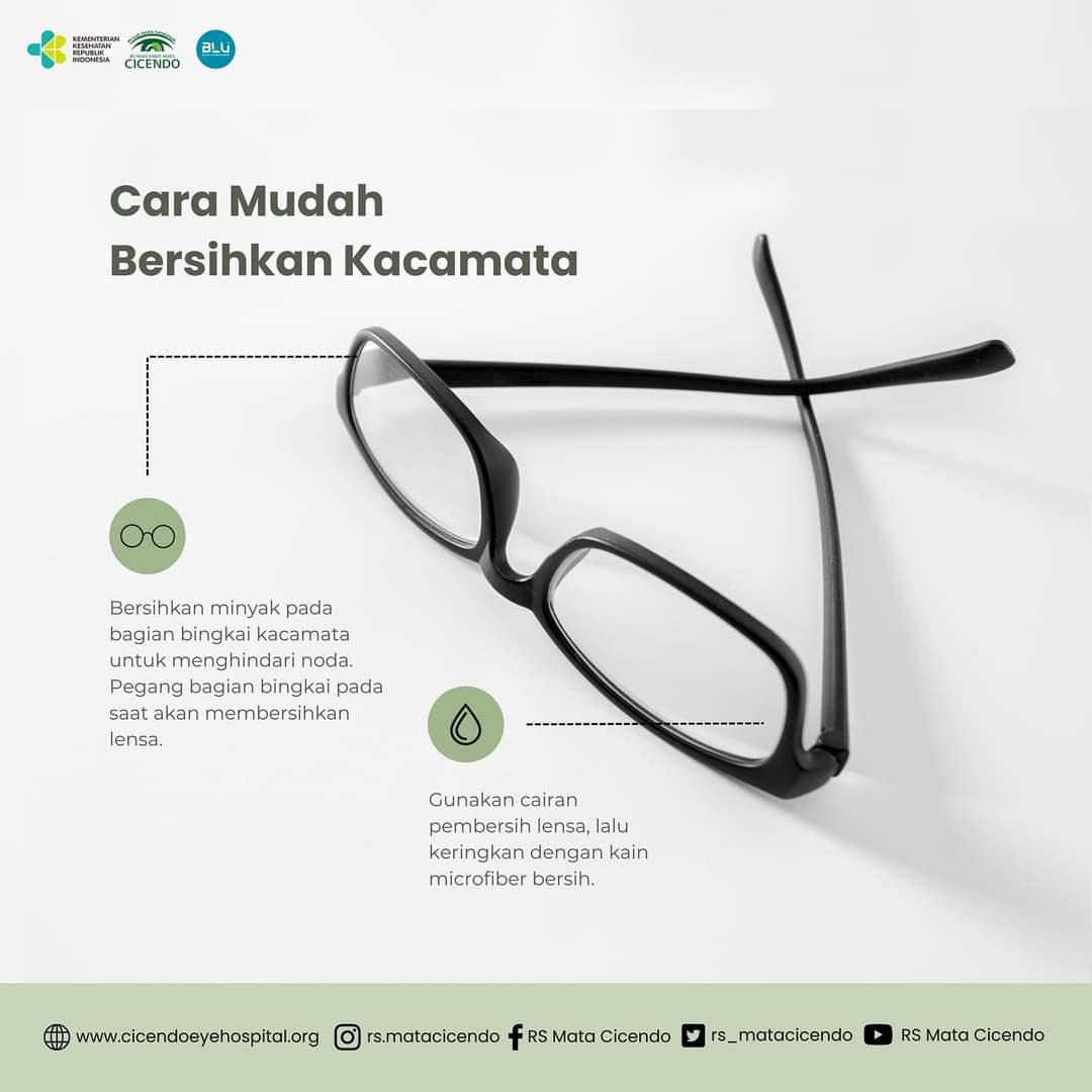 rs_matacicendo's tweet photo. #SahabatMata mari mulai rawat kebersihan kacamatamu dengan rutin membersihkannya setiap hari
#SalamSehatMata
#rsmatacicendo #pmnrsmatacicendo #eyecare #eyecenter #eyehospital https://t.co/Kva5ODYCci