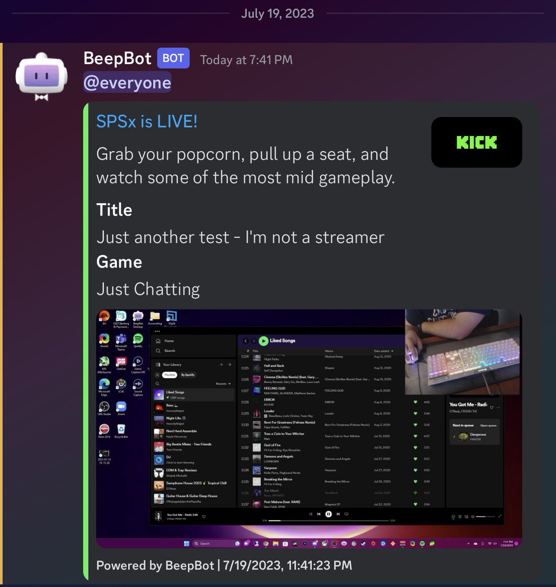 BeepBotSupport's tweet image. Friendly reminder that our “Going Live” Discord webhooks support thumbnails! Instead of a static profile picture, why not try out {thumbnail}? Feel free to share those times a thumbnail caught an unforgettable moment! #BeepBot