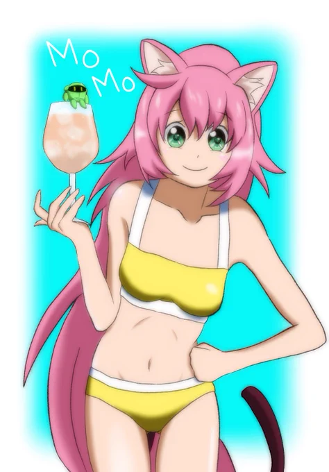 ビルドダイバーズ熱が高まってきたので、配信当時に描いた 水着モモちゃん再掲