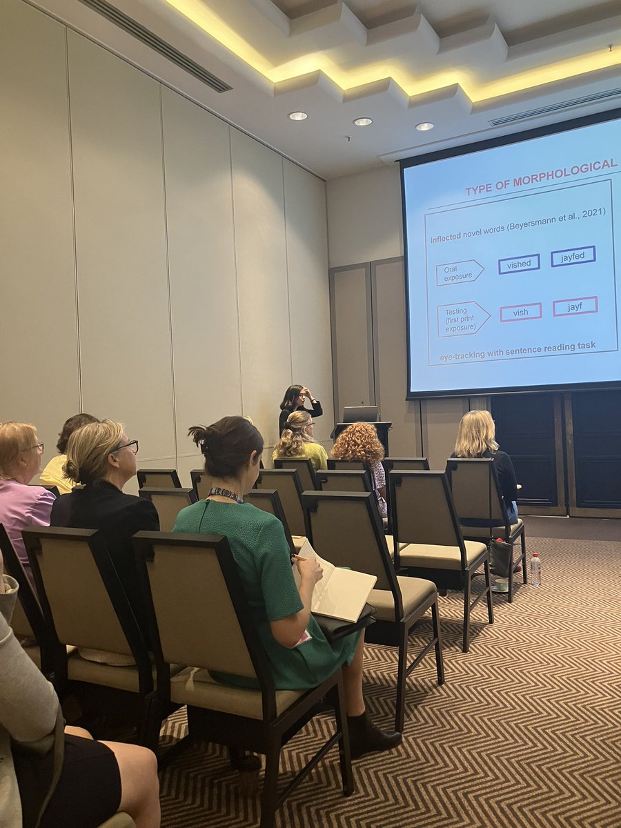 Interesting study from <a href="/esraaataman/">Esra Ataman</a> <a href="/SSSReading/">SSSR</a> #SSSR2023 showing orthographic skeleton effects for morphologically complex words <a href="/SignyWegener/">Signy Wegener</a> <a href="/beyersmann/">Lisi Beyersmann</a>